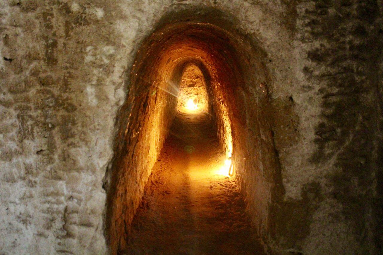 Cu Chi tunnels under ground