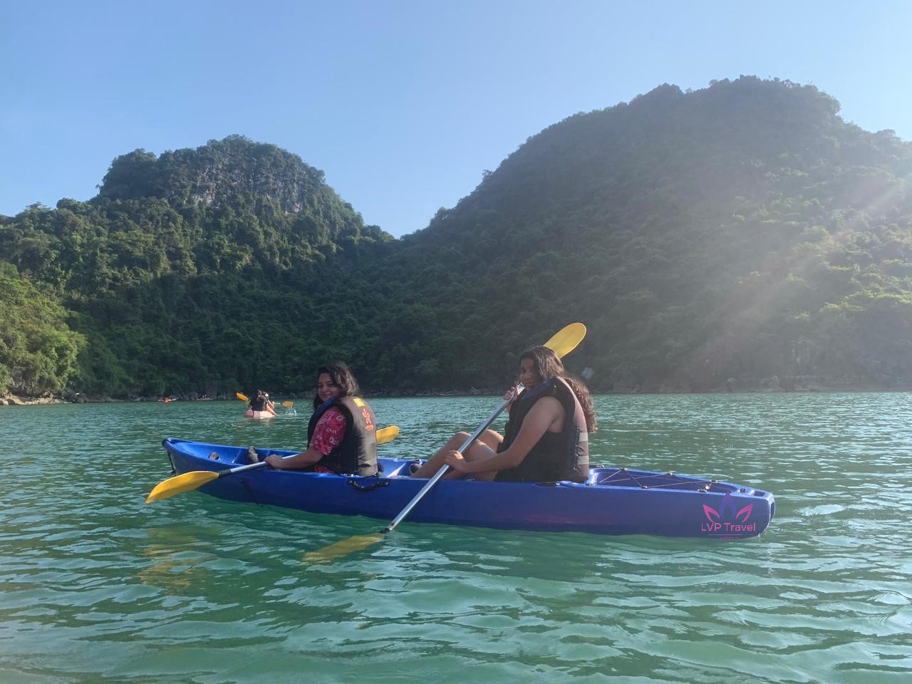 Kayaking in the Halong Bay