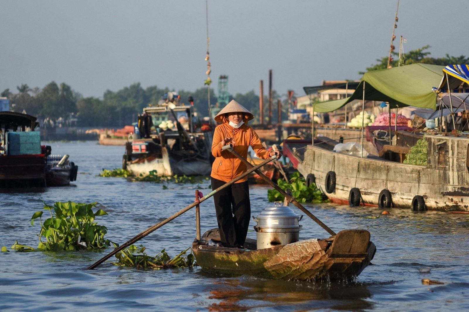 Floating village in Ho Chi Minh city